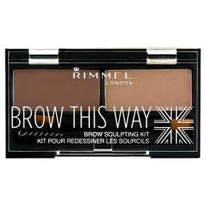Rimmel London Brow This Way Eyebrow Kit 3.3g Mid Brown 002 Brown