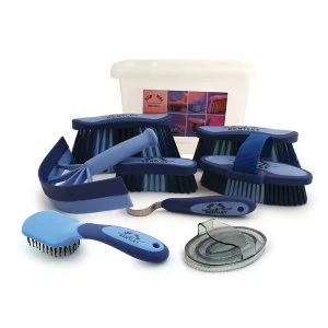 Charles Bentley Slip-not 8 Piece Equestrian Grooming Kits With Carry Box
