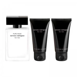Narciso Rodriguez For Her Pure Musc Gift Set 50ml Eau de Parfum + 50ml Body Lotion + 50ml Shower Gel