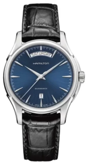 Hamilton Mens Jazzmaster Day Date Automatic Leather Watch