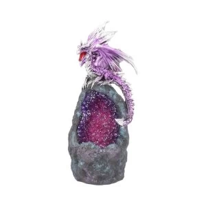 Amethyst Crystal Protecting Dragon Figure