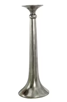 Aluminium Skirt Metal Candlestick - 44cm Tall