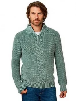 Joe Browns Comfortable And Cool Knit - Green , Green, Size L, Men