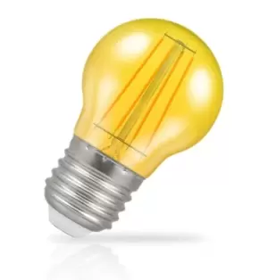 Crompton Lamps LED Golfball 4W E27 Harlequin IP65 Yellow Translucent