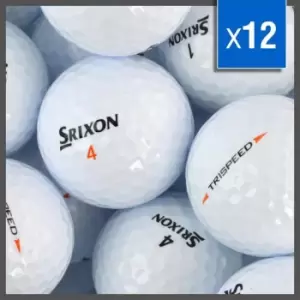 Srixon Trispeed Lake Balls - 12 Grade A Recycled Golf Balls - White