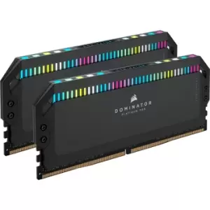 Corsair DOMINATOR PLATINUM RGB 64GB (2x32GB) DDR5 5200MHz C40 Memory Kit - Black - CMT64GX5M2B5200C40