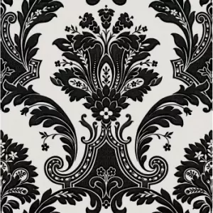 Belgravia Decor Amara Damask Black/White Wallpaper