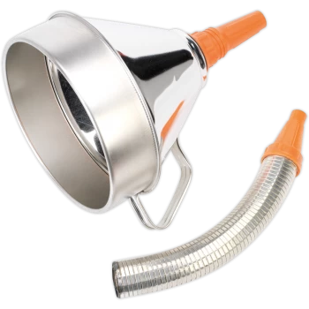 Sealey Funnel Metal Flexible Spout and Filter 200mm