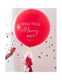 Ginger Ray Valentines Day Will You Marry Me 36" Latex Balloon Kit