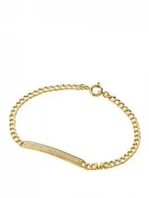 Michael Kors Gold Plated Stainless Steel Curb Statement Bracelet, Multi, Men