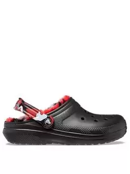 Crocs Classic Lined Camo, Black/Grey, Size 10, Men