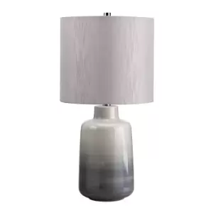 Bacari 1 Light Small Table Lamp Grey, Blue, E27