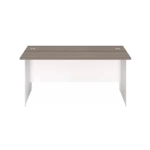 1800 X 800 Panel Rectangular Desk Grey Oak-White
