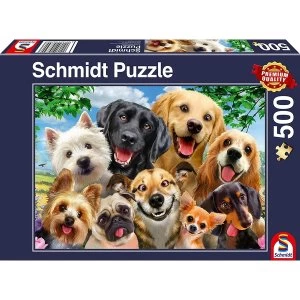 Schmidt Dog Selfie Jigsaw Puzzle - 500 pieces