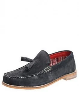Base London Tempus Suede Loafers - Navy