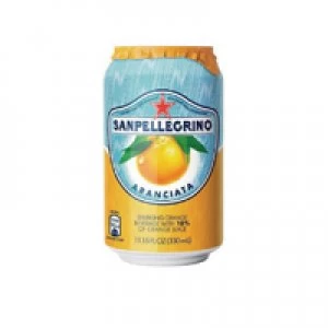 San PelLegrino Aranciata Orange 330ml Cans Pack of 24 12166832