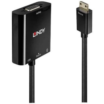 LINDY 38286 HDMI / VGA Converter [1x HDMI plug C mini - 1x VGA socket] Black 0.1 m