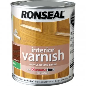 Ronseal Interior Matt Quick Dry Varnish Dark Oak 250ml