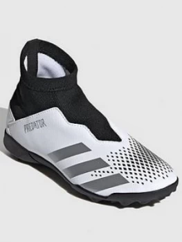 adidas Junior Predator Laceless 20.3 Astro Turf Football Boot - Black, Silver, Size 11