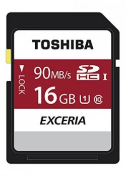 Toshiba Exceria N302 16GB SD Memory Card Class 10 UHS-1 Speed 1 90 MB/s 4K HD - THN-N302R0160E4