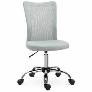 Luciana Armless Office Chair with Mesh Back, Grey
