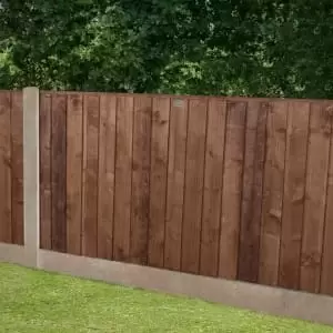 Forest Garden Brown Pressure Treated Closeboard Fence Panel - 1830 x 1230mm - 6 x 4ft - Pack of 5
