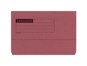 ValueX Document Wallet Manilla Foolscap Half Flap 285gsm Red (Pack 50)