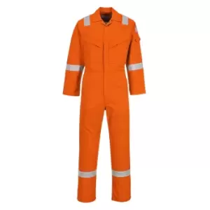 Biz Flame Mens Aberdeen Flame Resistant Antistatic Coverall Orange 5XL 32"