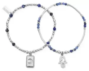 ChloBo GBSET33733375 Sterling Silver And Blue Beads Manifest Jewellery