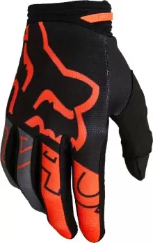 FOX 180 Skew Motocross Gloves, black-orange, Size XL, black-orange, Size XL