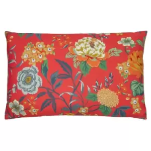 Azalea Floral Cushion Red, Red / 40 x 60cm / Polyester Filled
