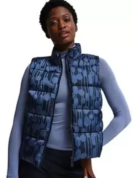 Regatta X Orla Kiely Reversible Body Warmer - Blue Print , Blue Print, Size 14, Women