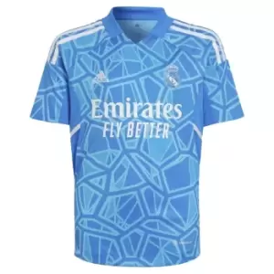 2022-2023 Real Madrid Home Goalkeeper Shirt (Blue) - Kids