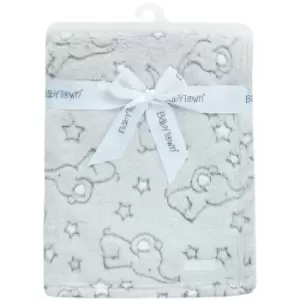 Baby Stars & Elephant Blanket (One Size) (Grey) - Grey - Babytown