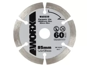 Worx WA5038 85mm -SAW Compact Circular Saw Diamond Blade