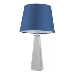 Carson XL Table Lamp with Navy Blue Aspen Shade