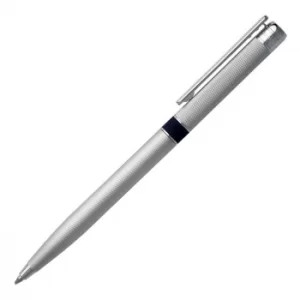 BOSS Chrome And Navy Sash Ballpoint Pen