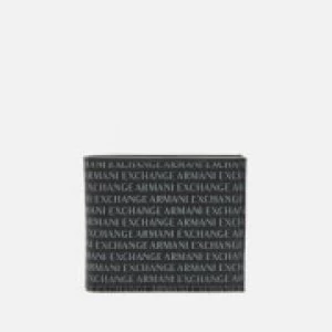 Armani Exchange Small All Over Logo Print Bifold Wallet