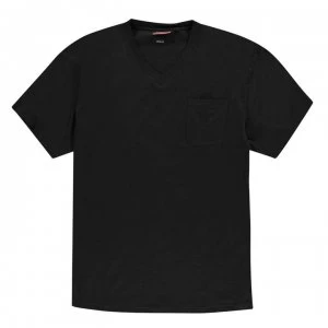 Pierre Cardin Plus Size V Neck T Shirt Mens - Black
