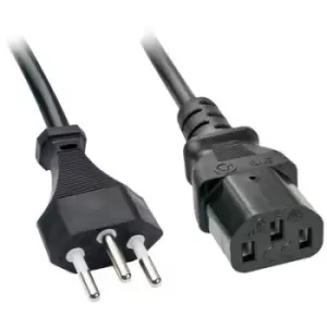 LINDY Current Cable [1x Switzerland plug - 1x IEC C13 socket ] 2m Black