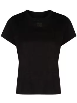 ALEXANDER WANG WOMEN Puff Logo Shrink T-Shirt Black