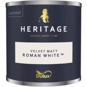 Dulux Heritage Velvet Matt Roman White Matt Emulsion Paint 125ml
