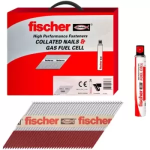 Fischer - 3.1 x 90mm Smooth Stainless Steel 1st Fix Framing Nails (1100 Box + 1 Fuel Cell)
