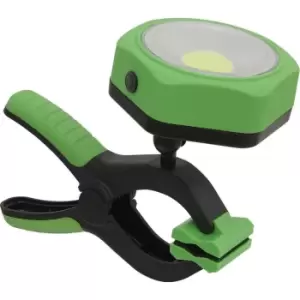 3W COB LED Magnetic Work Lamp & Clamp - Adjustable Head Torch - Battery Powered