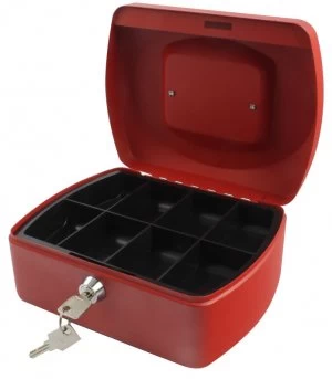 Q Connect 8" Cash Box - Red
