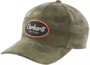 Carhartt Canvas Camo Patch Cap, green-brown, green-brown, Size One Size