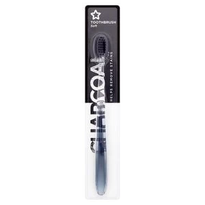 Superdrug Charcoal Toothbrush - Black