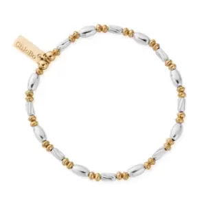 ChloBo Gold Plated & Silver Twisted Oval Bracelet