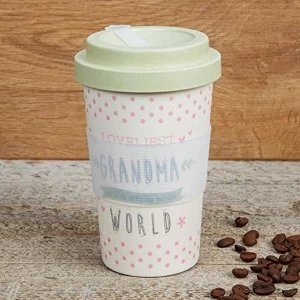 Love Life Bamboo Travel Mug 400ml - Loveliest Grandma