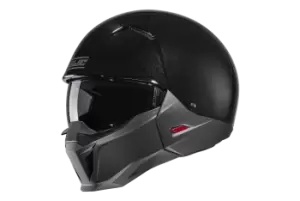 HJC i20 Solid Black / Semi Flat Titanium Jet Helmet XL